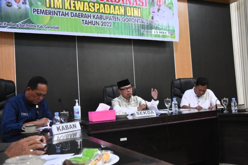 Sikapi Perkembangan Masyarakat, Pemkab Gorontalo Gelar Rakor Kewaspadaan Dini Tahun 2022