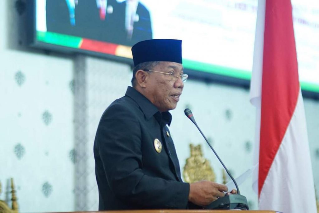 Depri Pontoh saat menyampaikan arah kebijakan belanja daerah tahun 2023