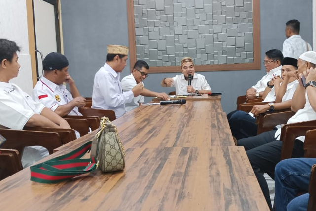 Ketua DPW Perindo Gorontalo saat Rakor bersama pengurus DPD se-Provinsi Gorontalo