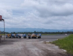 Bandara Djalaludin Gorontalo Berangkatkan Puluhan Ton Bebatuan ‘Emas’