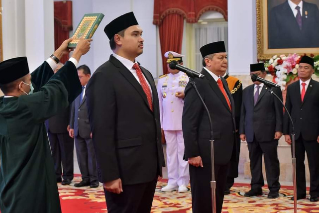 Lantik Dito Ariotedjo sebagai Menpora, Presiden Jokowi minta Liga Antarkampung untuk digalakkan