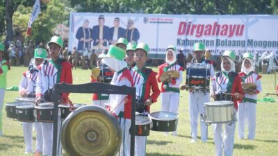 Marching Band Gita Bahana Keidupa Ikut Meriahkan HUT Bolmut ke-16