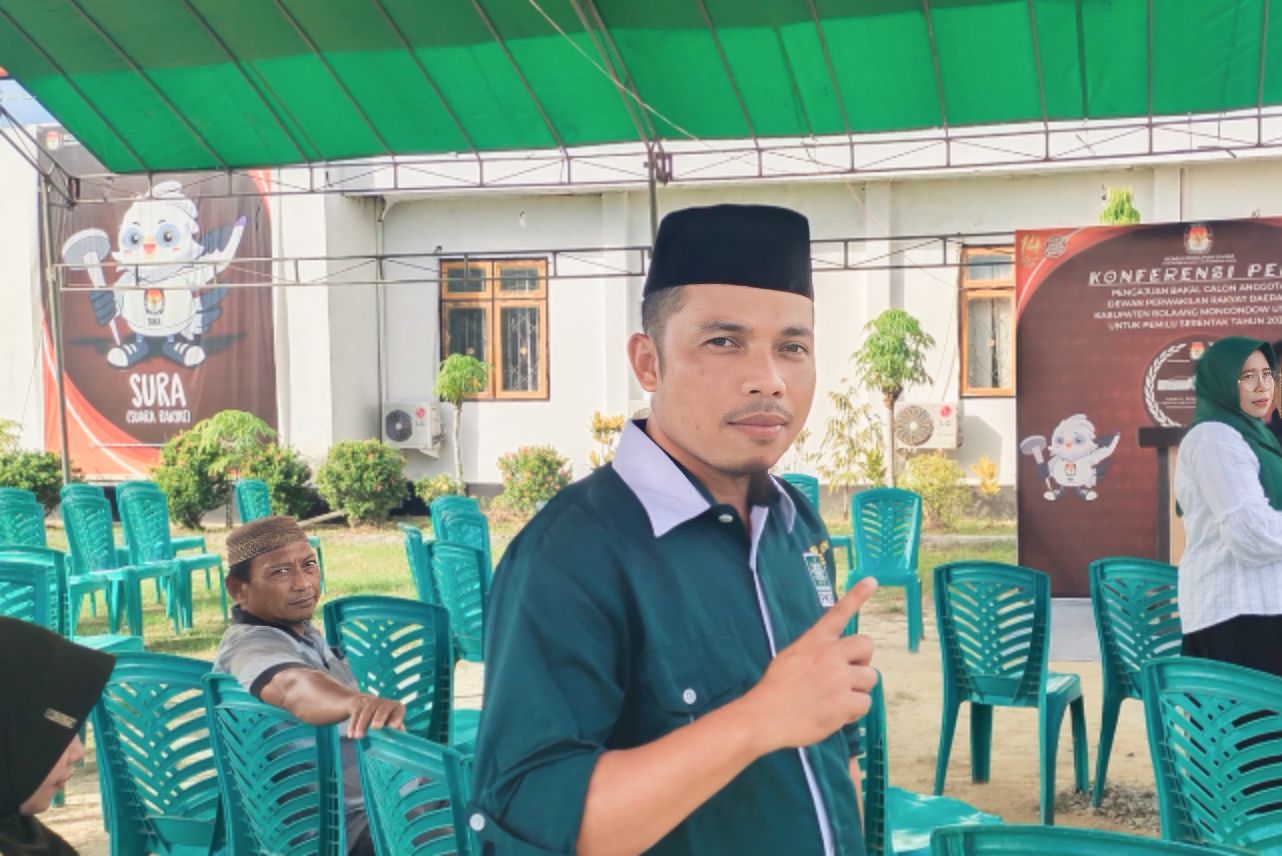 Mardan Umar Sekretaris DPC PKB Kabupaten Bolmut yang juga merupakan Bacaleg DPRD Bolmut Dapil I