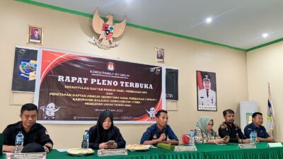 Pleno terbuka DPSHP oleh KPU Bolmut, tetapkan jumlah pemilih di Bolmut bertambah menjadi 63.229