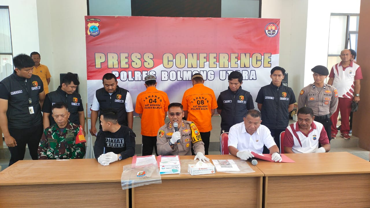 Konferensi Pers Pengungkapan Kasus Pembunuhan di Desa Bigo Bolmut
