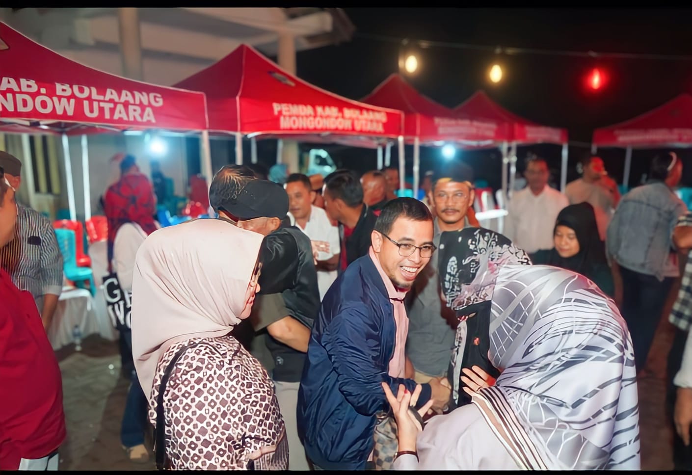 Penjabat Bupati Bolmut Sirajudin Lasena di acara penyambutan tahun baru 2024 di Puncak Rudis Gulantu