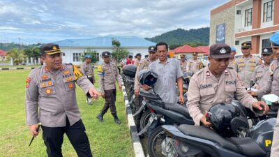 Pemeriksaan Kendaraan Dinas di Polres Bolmut pastikan kelancaran tugas-tugas personil