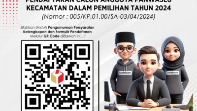 Pengumuman Pendaftaran Panwaslu Kecamatan oleh Bawaslu Bolmut pada Pelaksanaan Pilkada Serentak Tahun 2024