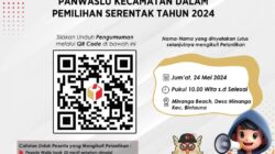 Bawaslu Bolmut Umumkan Hasil Seleksi Panwaslu Kecamatan pada Pilkada Serentak Tahun 2024